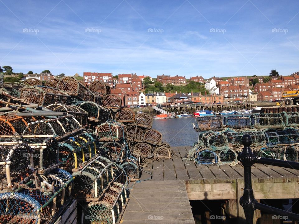 Lobster Pots on Whitby Harbour