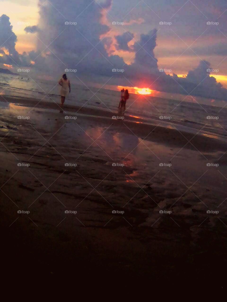 Beach sunset 🤗 Evening time 👍🙏