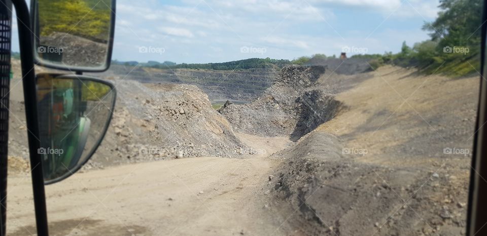 haul road in the quarry