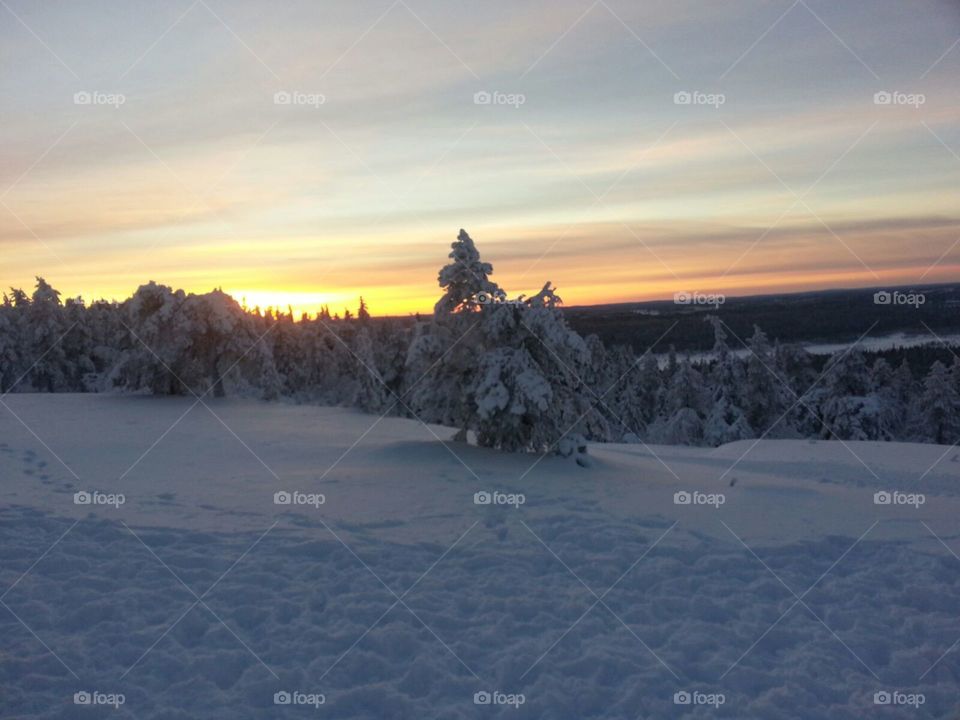 Sunset during winter @ Finland