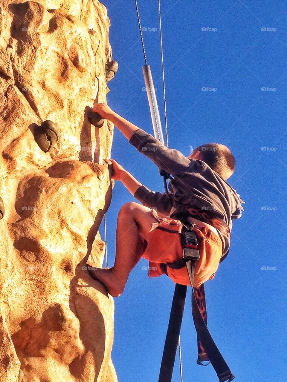 Rock Climbing Boy