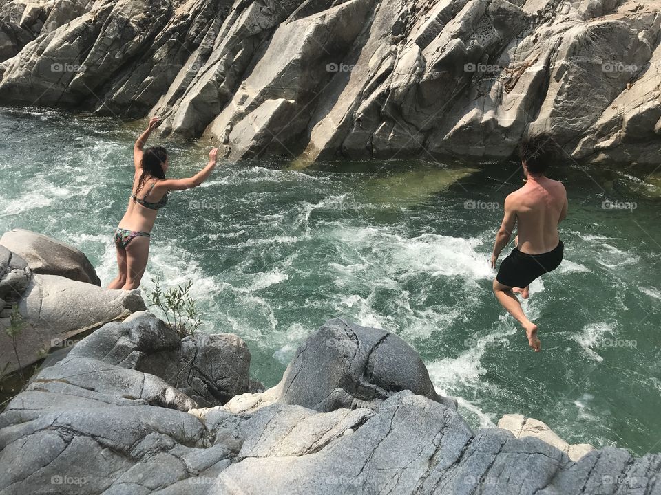 Jumping in River