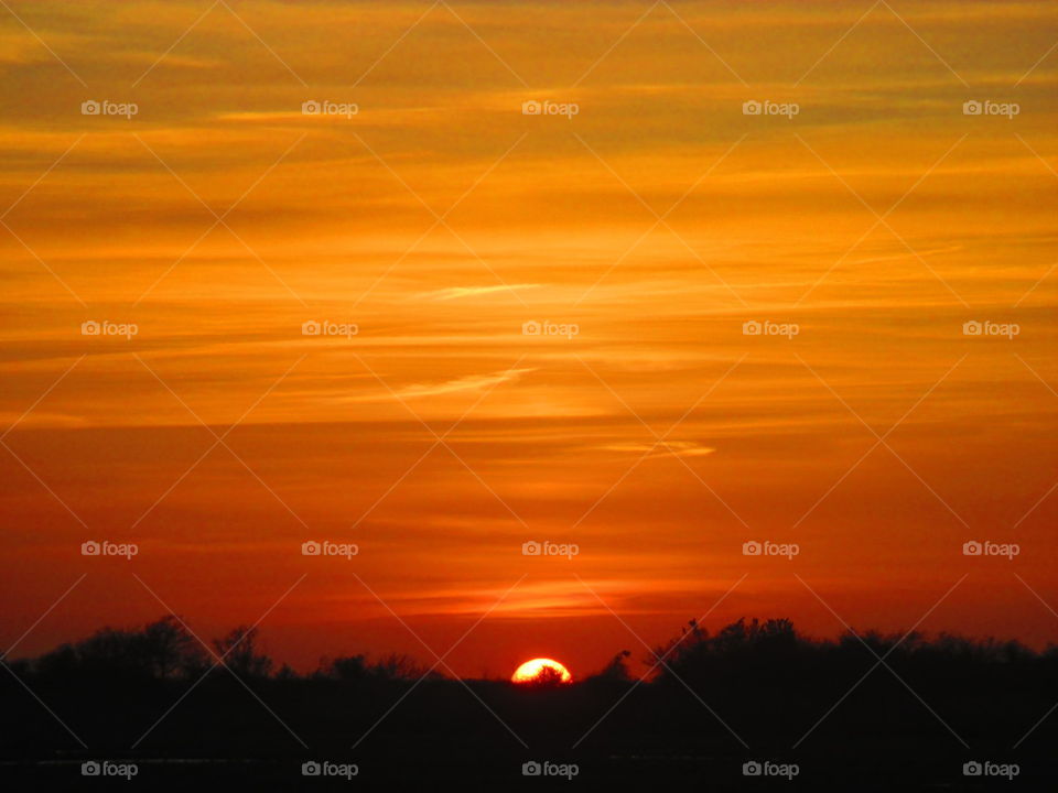 Dramatic sky during sunset