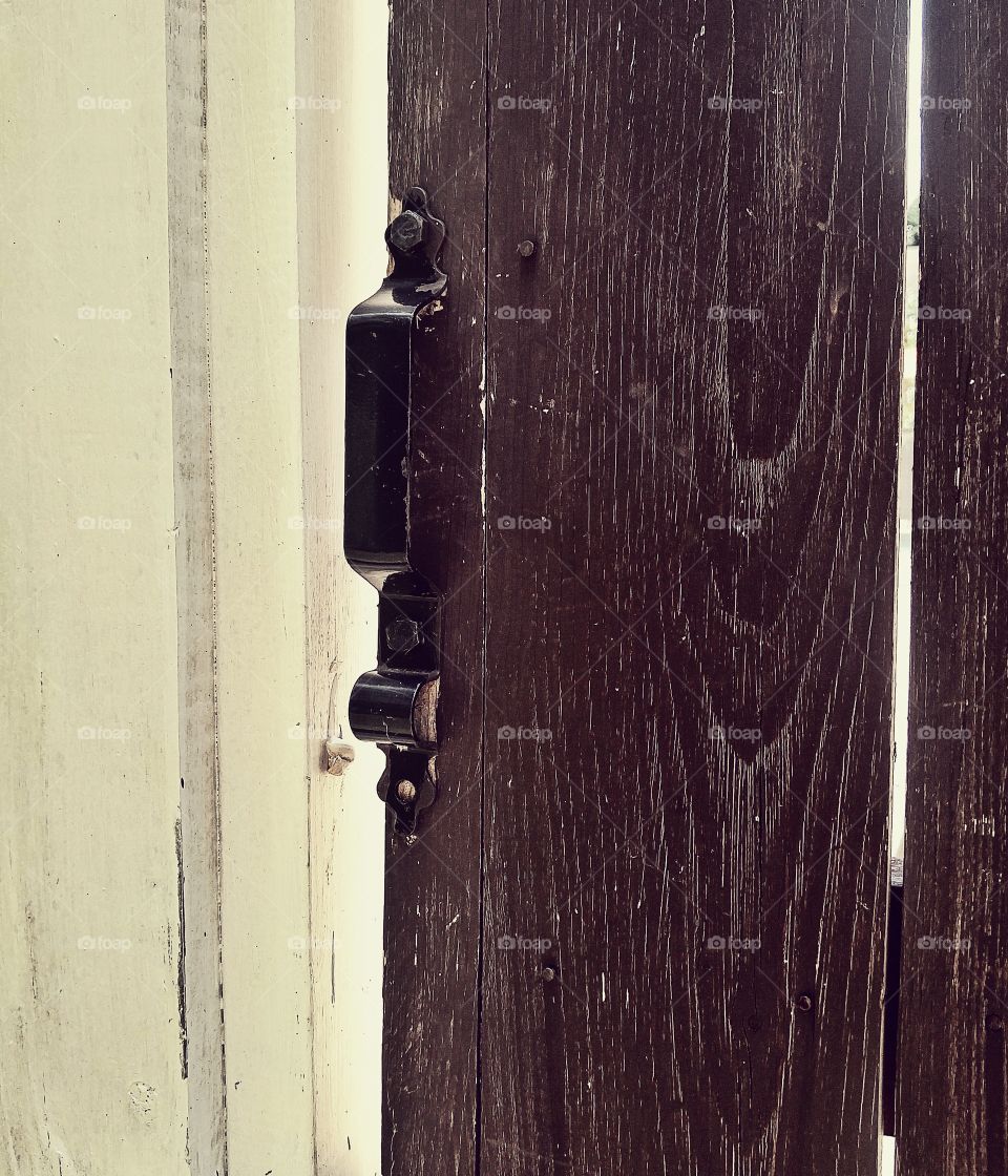 worn door handle