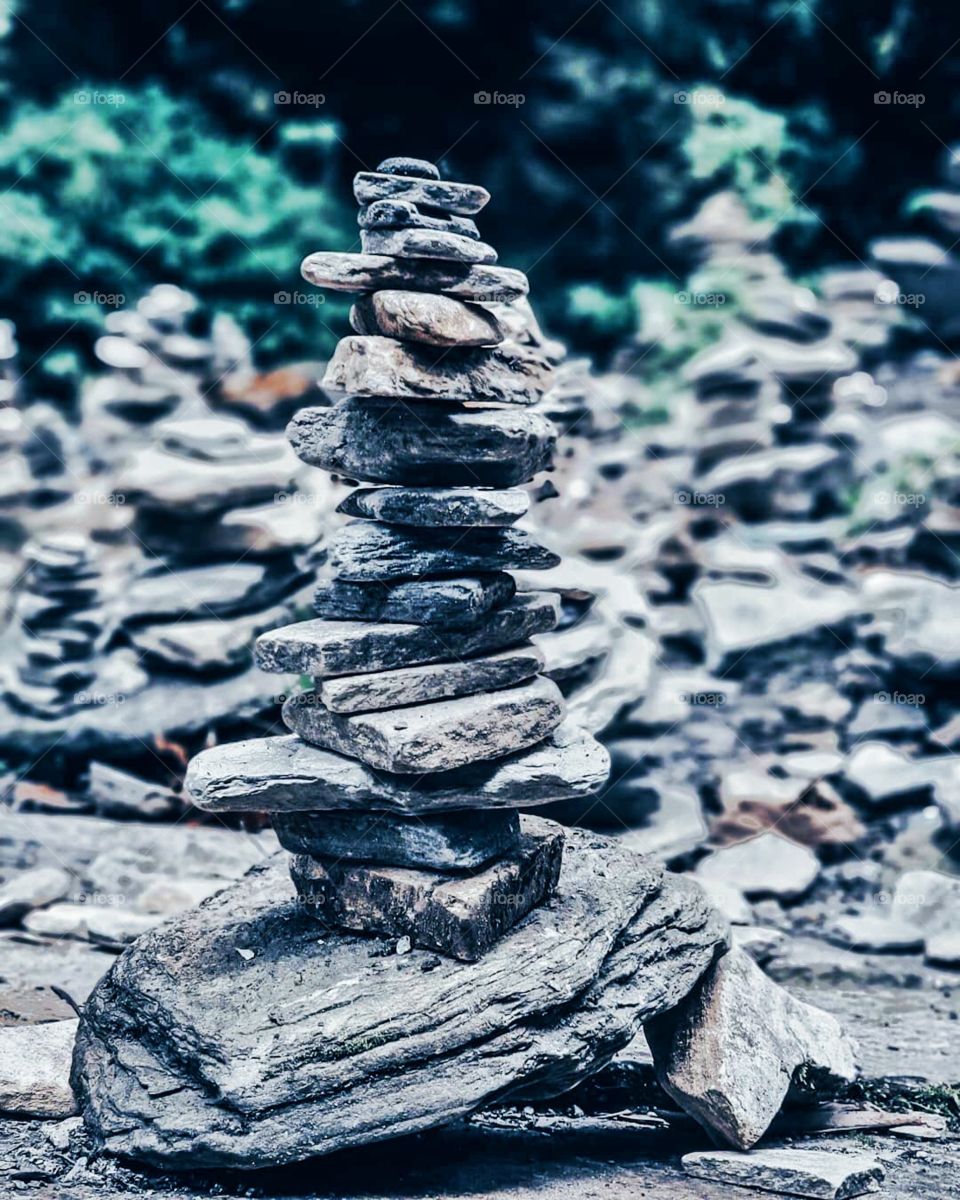 Stacking stones by the riverside can be quite meditative. It gives me the Zen “feels”