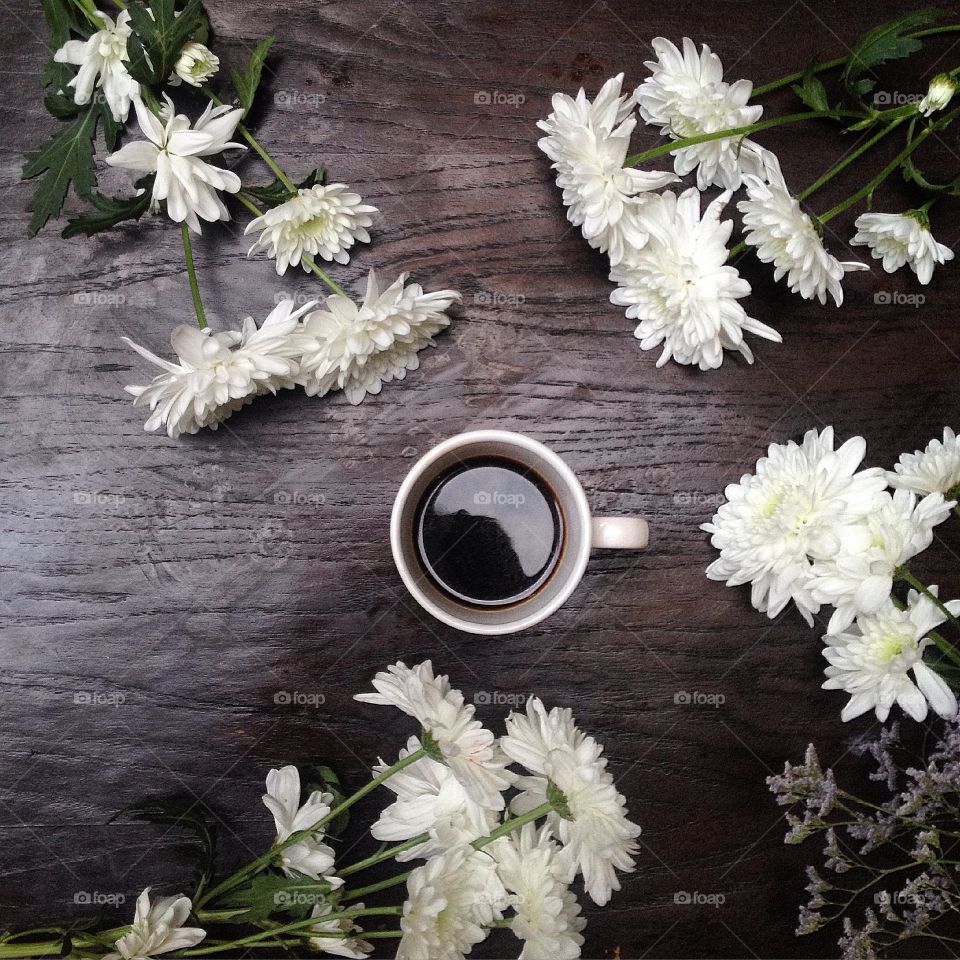 Breakfast and flowers