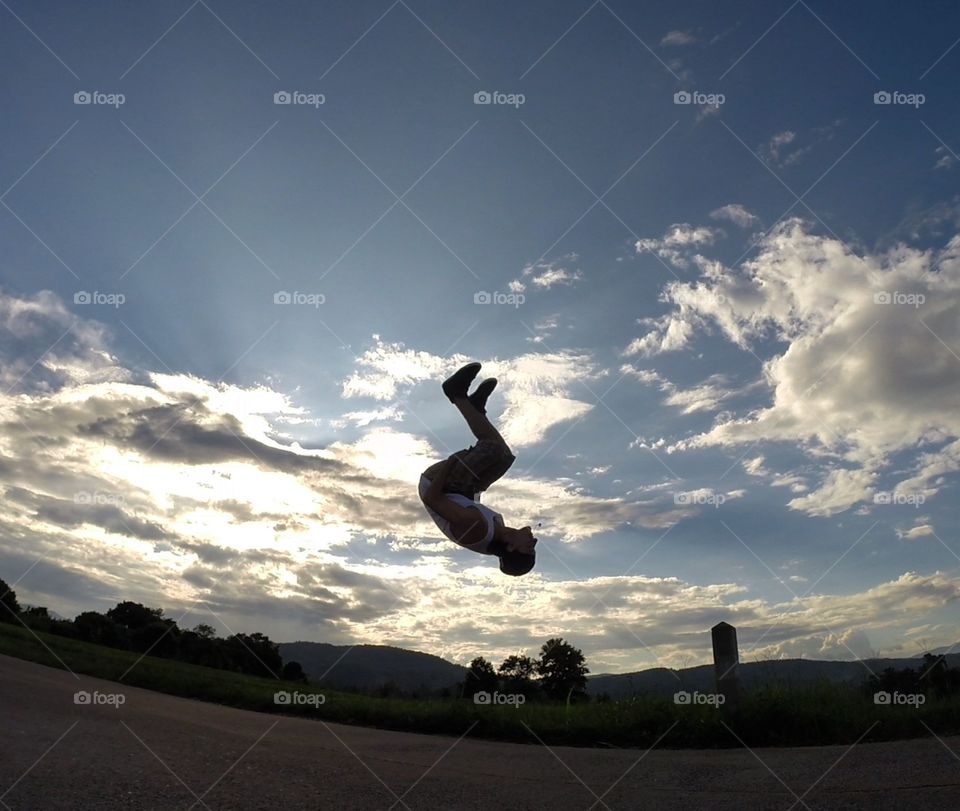 Backflip . Just jump and flip... 