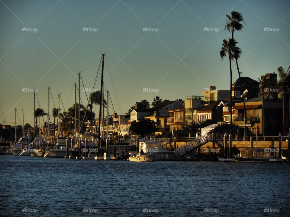 Shoreline of Naples Island, Long Beach, CA