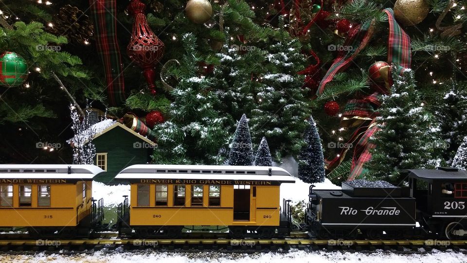 Christmas Tree Village train