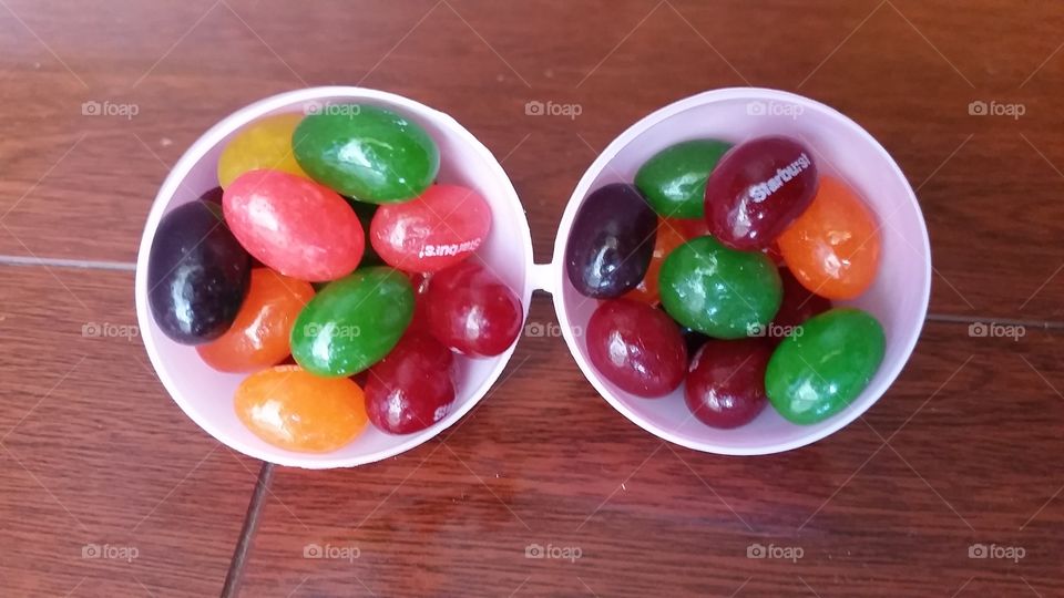 Jellys. Jelly beans for Easter in an Egg