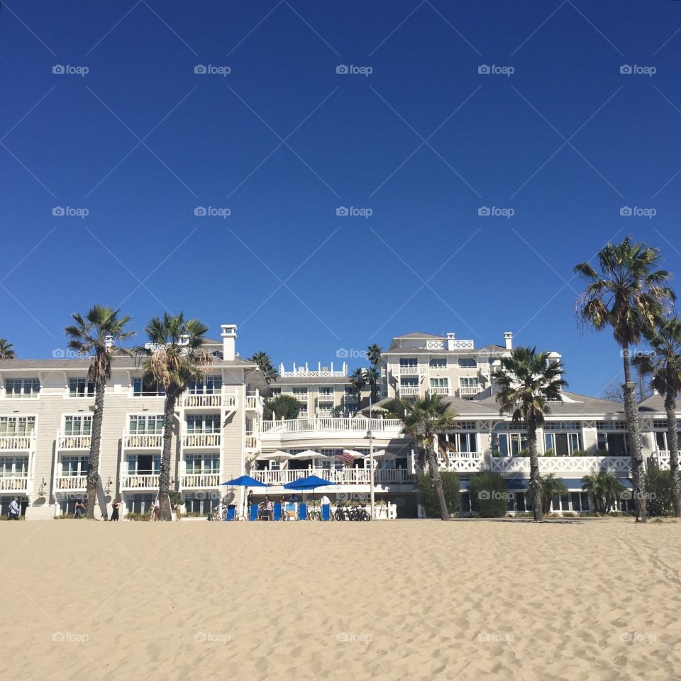 Hotel in Venice Beach. Taken from the beach in Venice Beach, CA. 