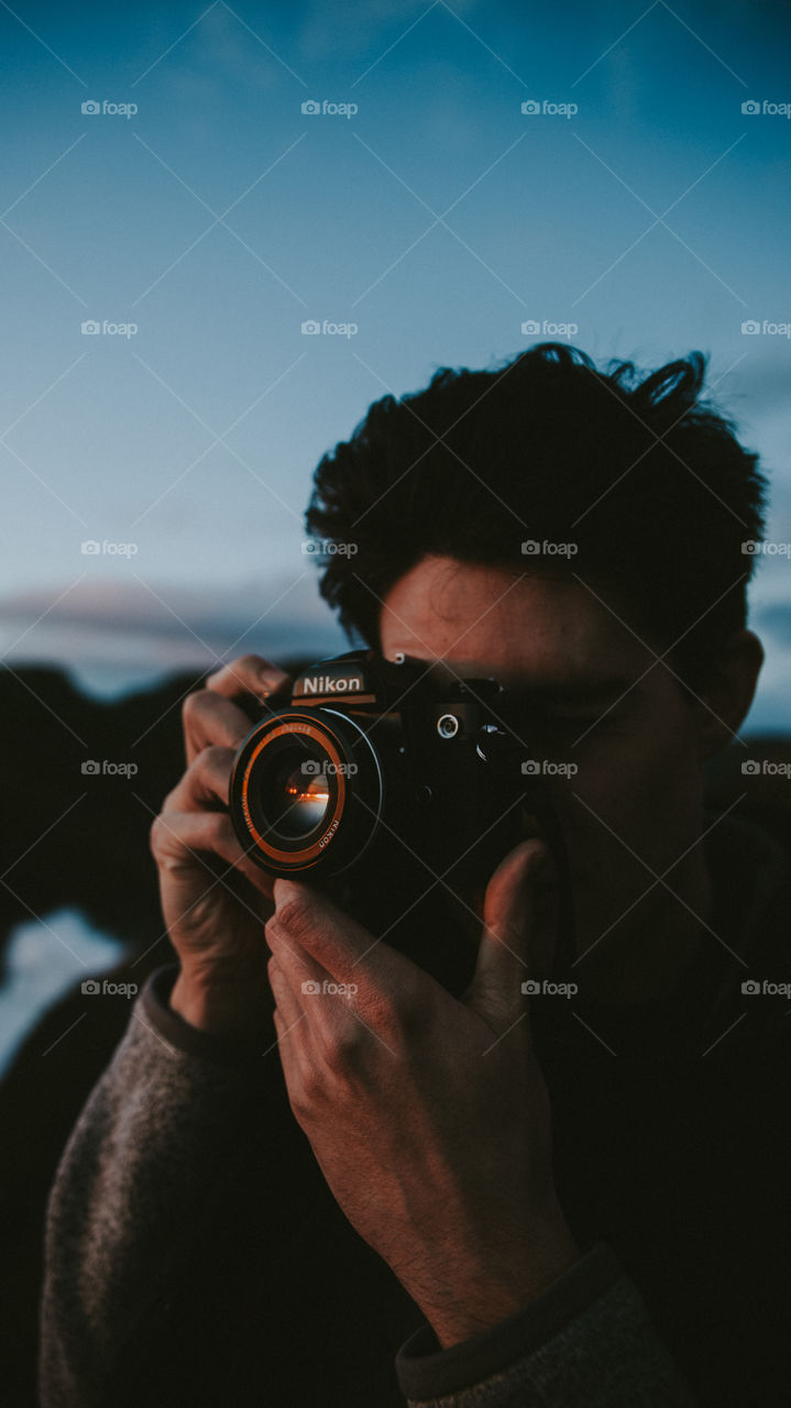 Man, Portrait, Lens, People, Sunset