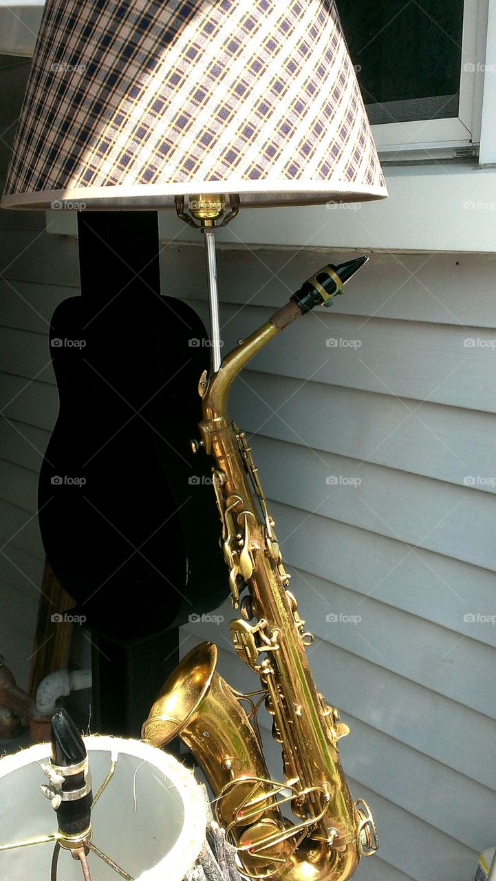 Saxophone Upcycled Lanp