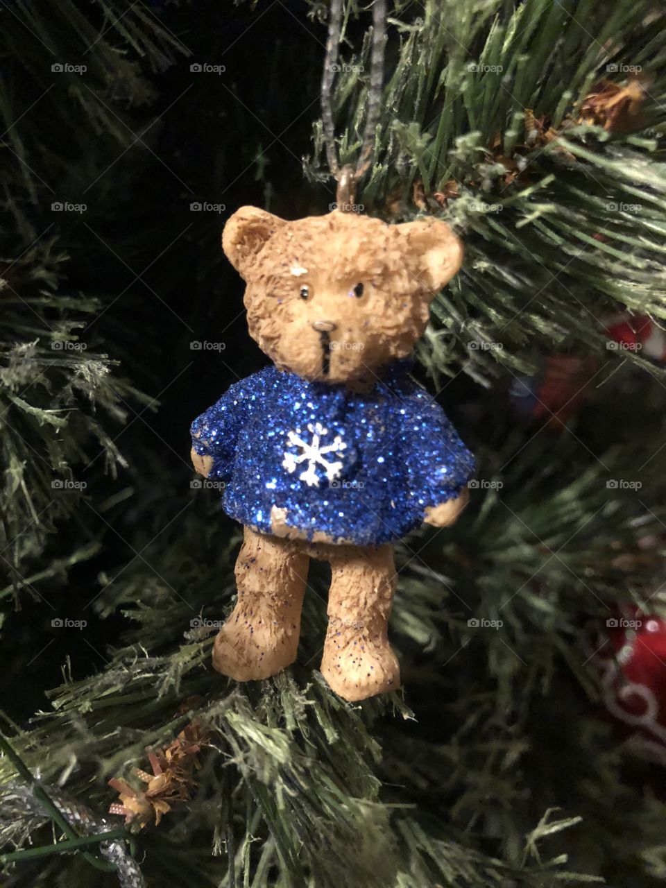Christmas bear ornament 