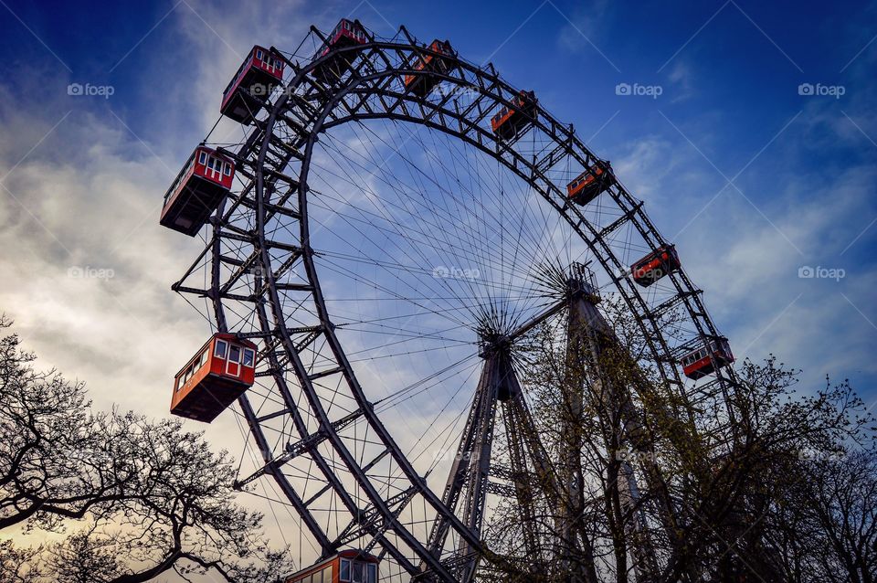 Low angle view of ferris wheel