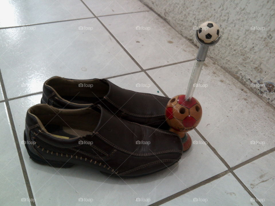 Shoes and ball