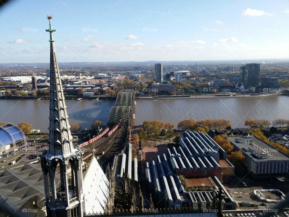 The view from the top of Cologne cathedral