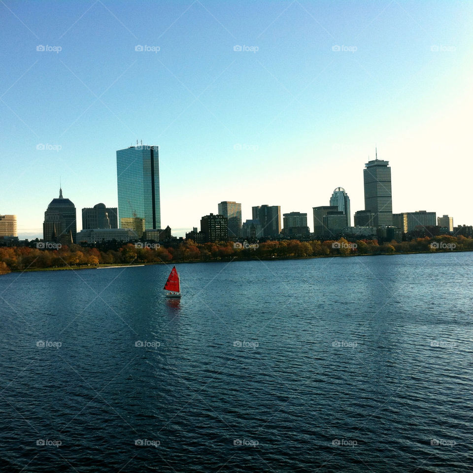 fall autumn river boston by pixelakias