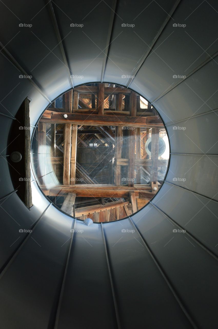 Looking up in tower