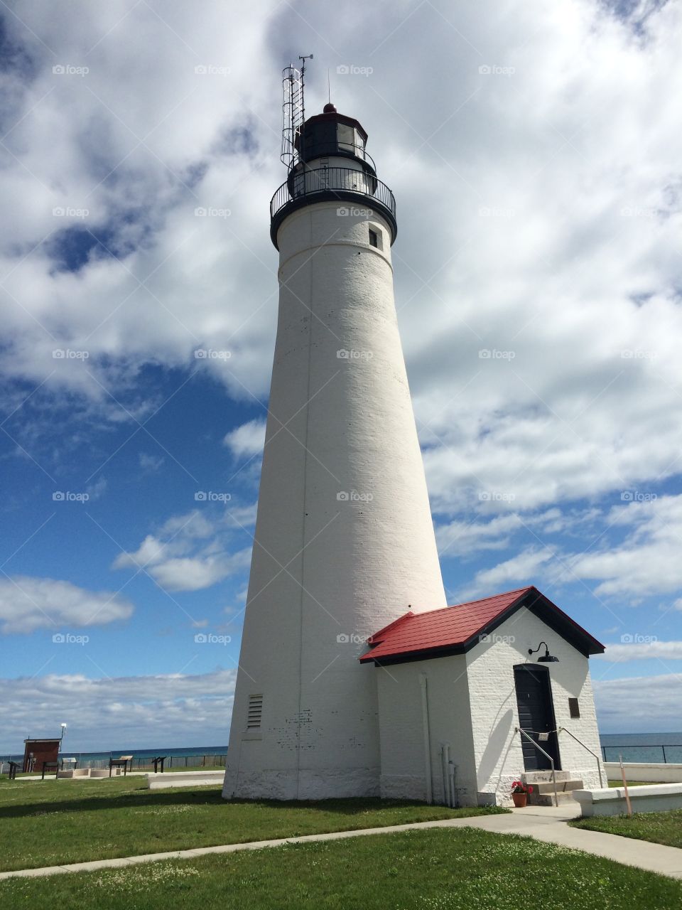 Low angle view of lighthouse