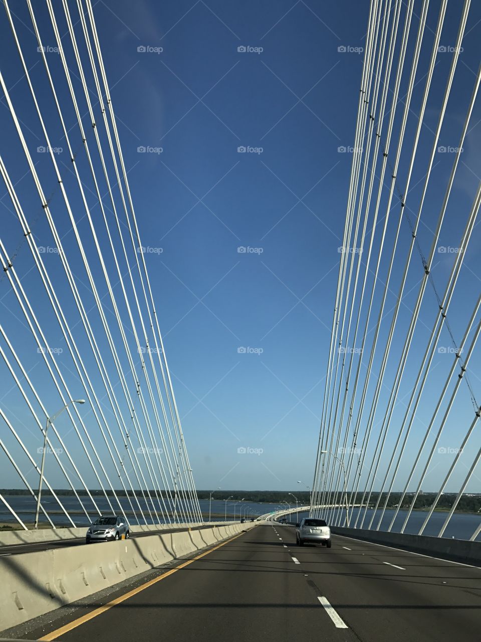 Symmetrical bay bridge cables 