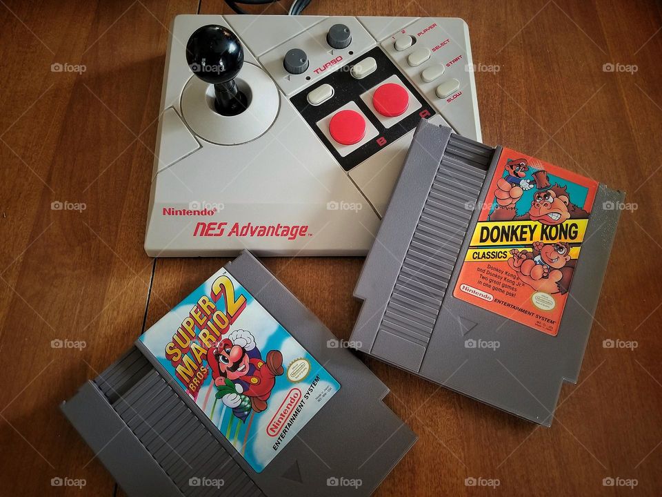 NES Advantage Controller with Super Mario  & Donkey Kong