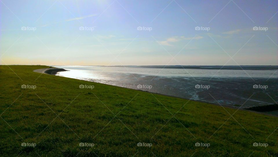 a wonderful sunset / sunrise in an idyllic setting.