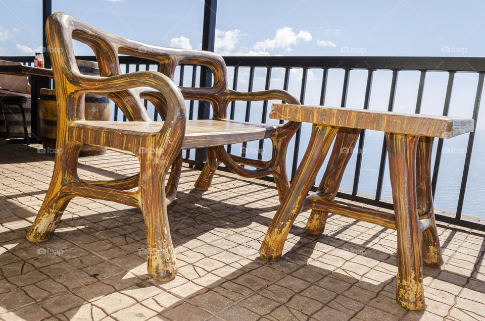 Concrete Chair And Table