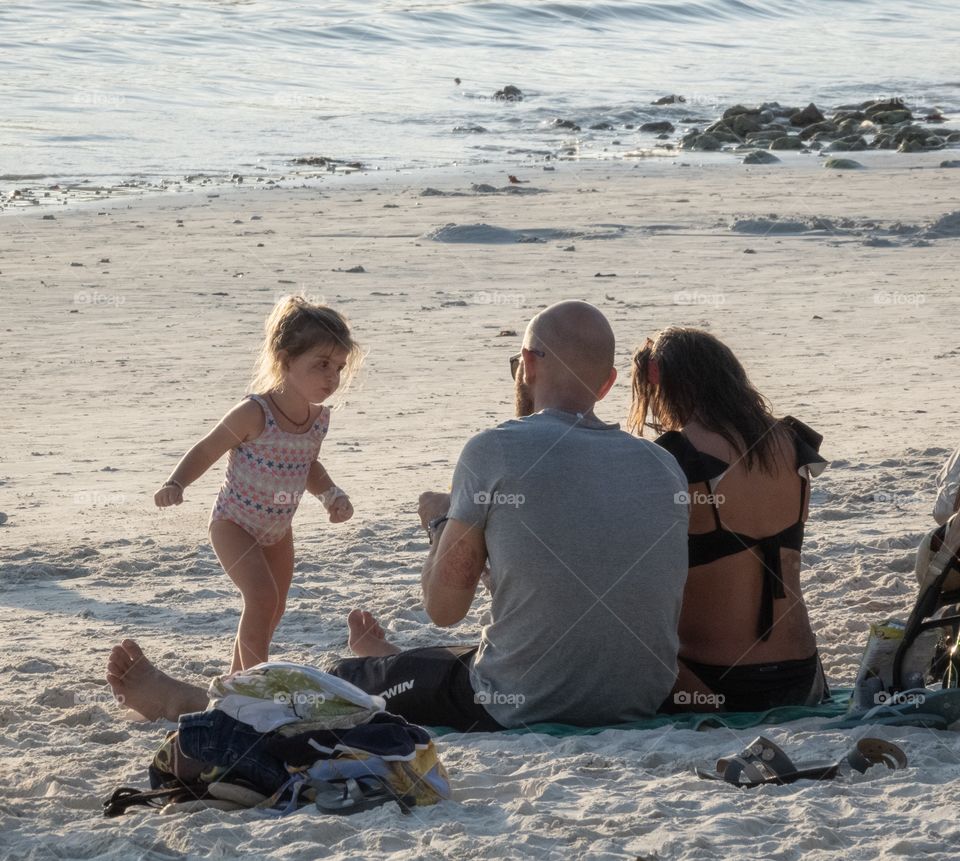 Kid play on the lepe beach ..Thailand