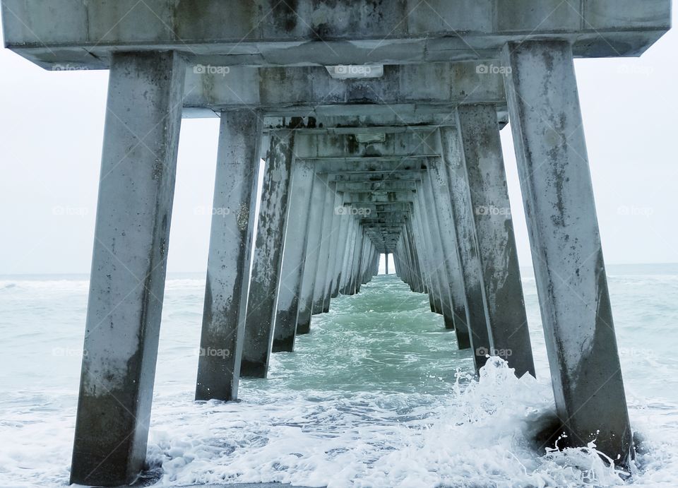 Beneath the pier