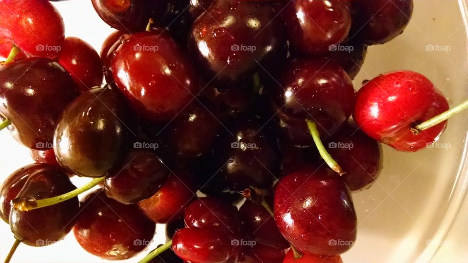 Cherry's. fresh off the tree