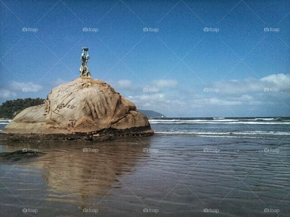 The Stone of the Witch. São Vicente, Brazil.