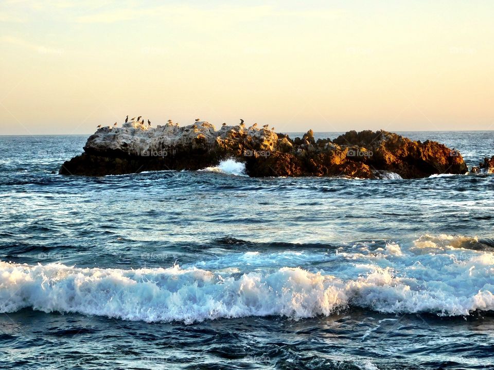 Sunset on Bird Rock. Bird Rock, Laguna Beach, CA