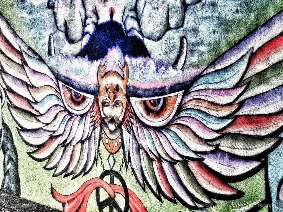 beautiful colorful wall paint