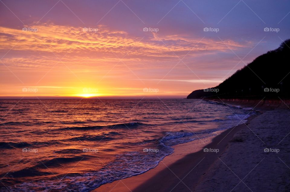 Sunrise over the Baltic sea