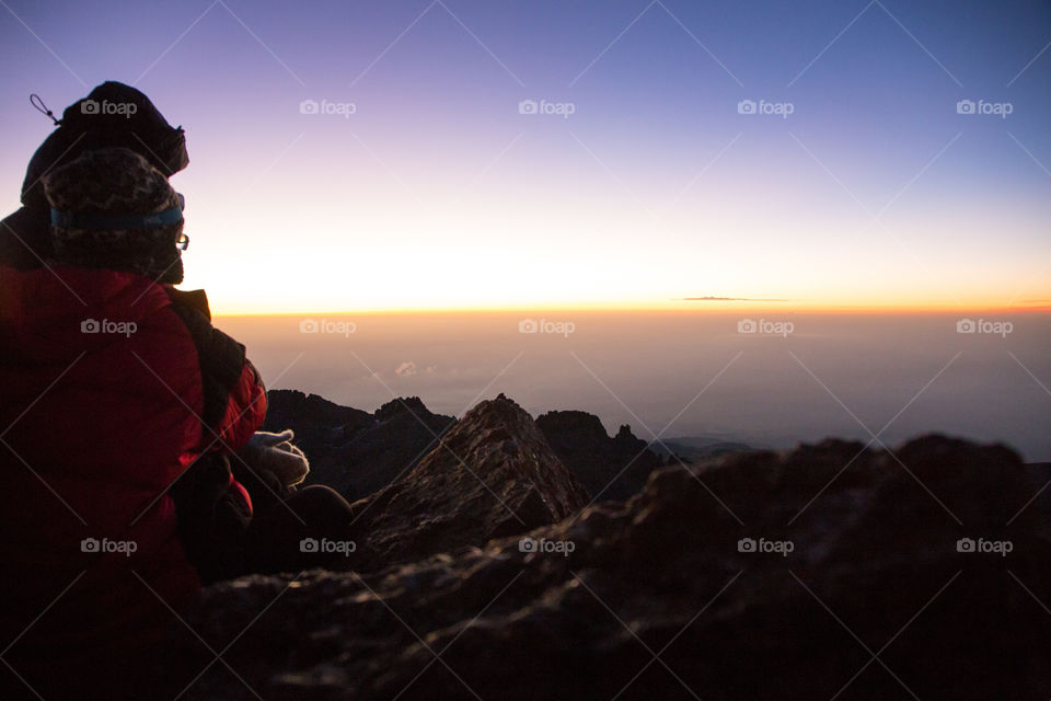 sunrise at the summit of Mt Kenya