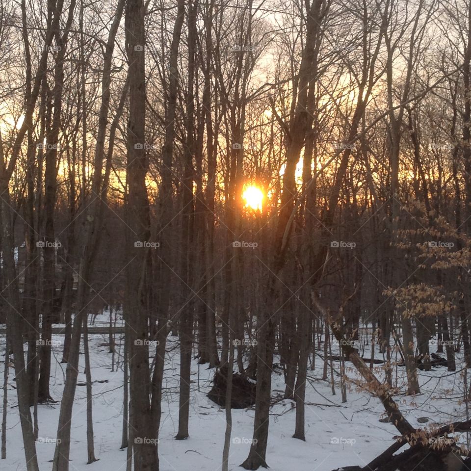 Poconos mountain sunset.