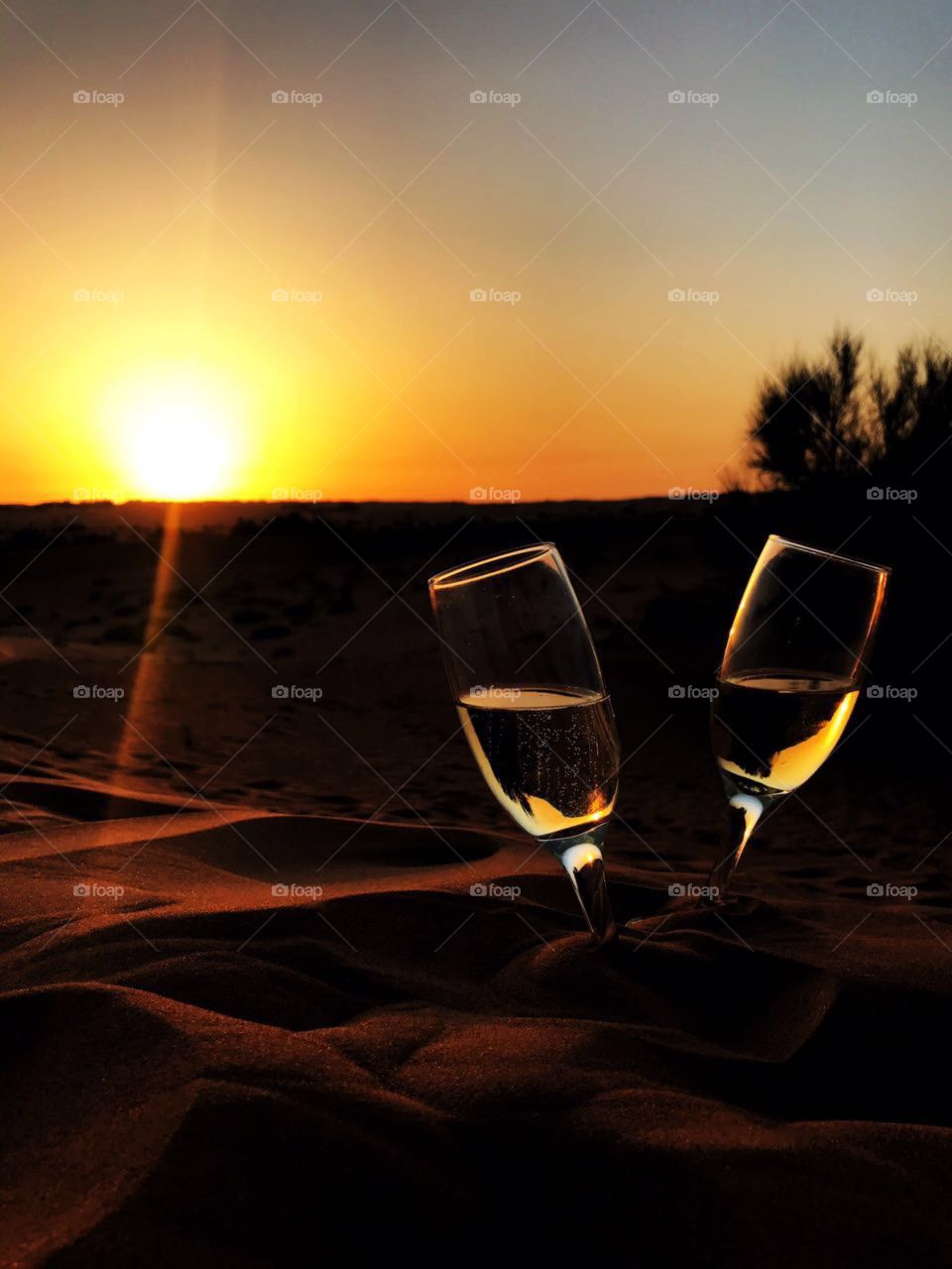 Sunset and Wine