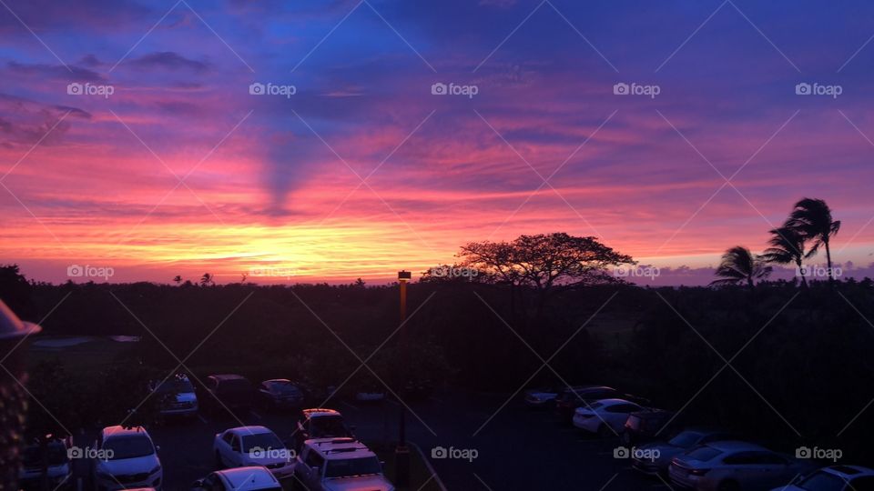Beautiful Hawaiian sunset