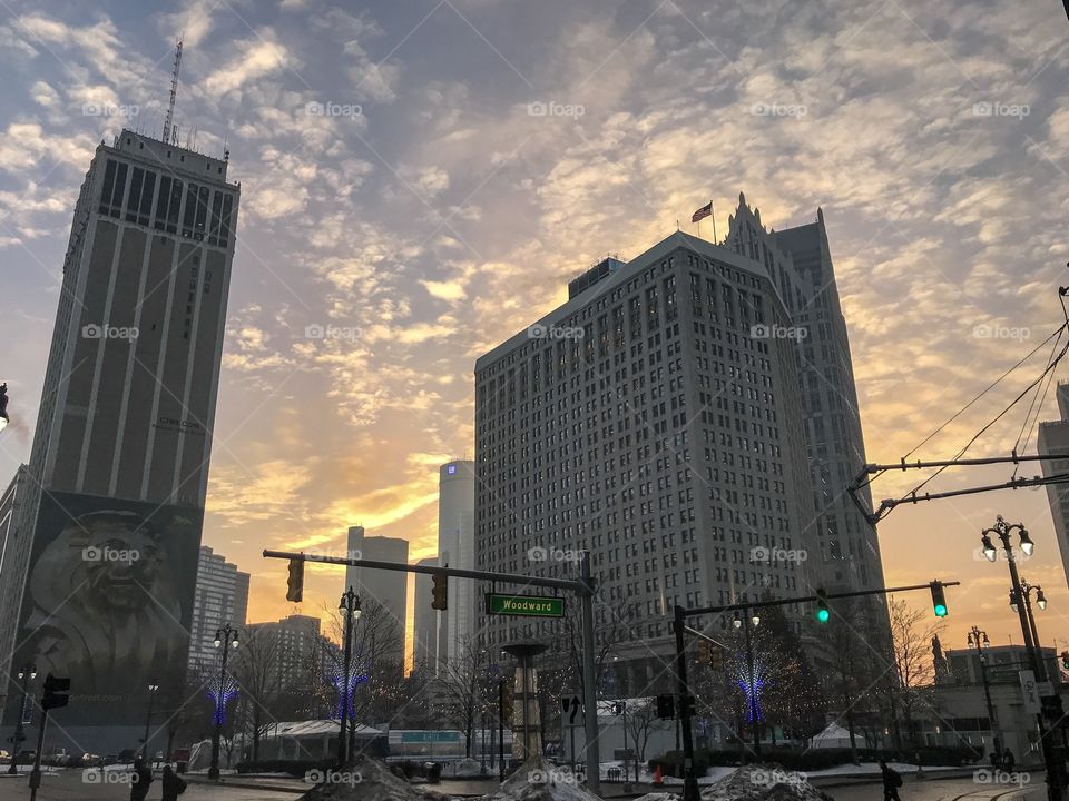 Detroit at dawn