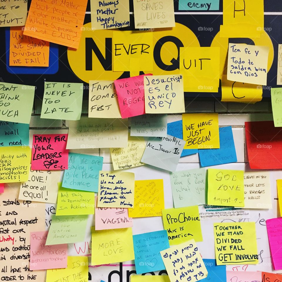 Post-it Wall, Union Square, Manhattan, NY