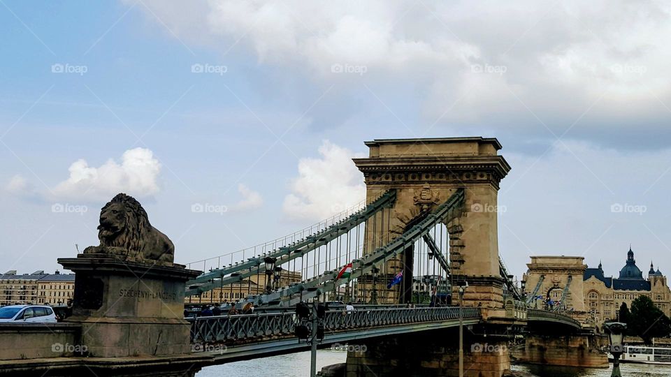 Amazing landmark of Budapest. The magnificent chan bridge 