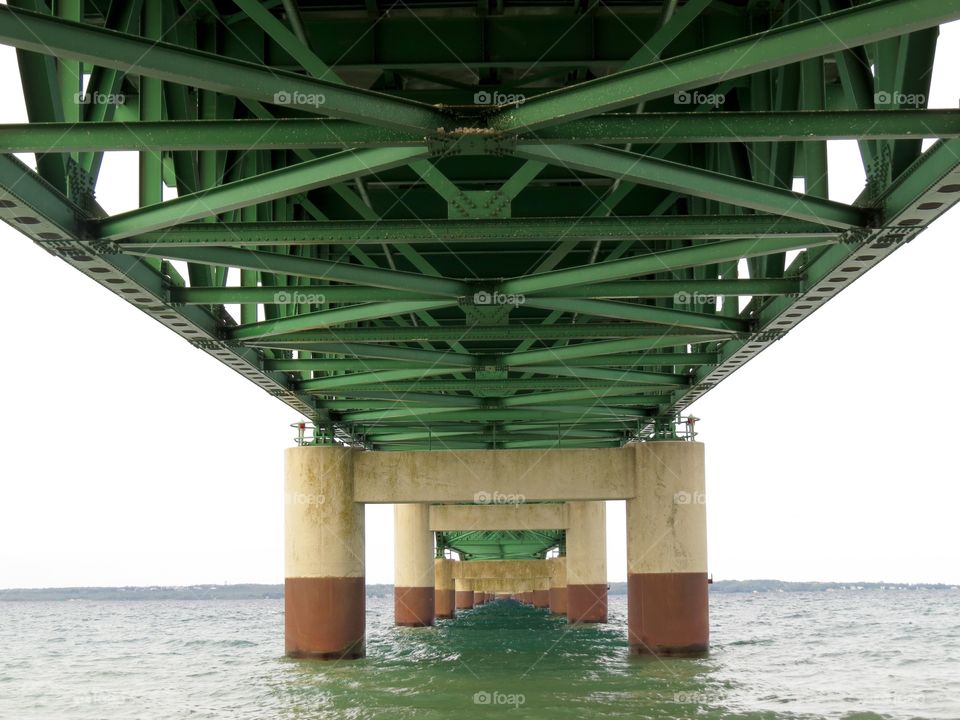 Under the bridge. Under the Mackinac Bridge, MI 