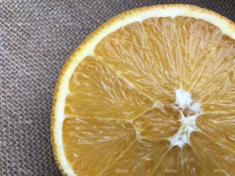 Extreme close-up of orange fruit