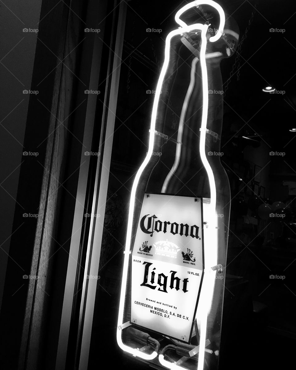 Corona neon sign