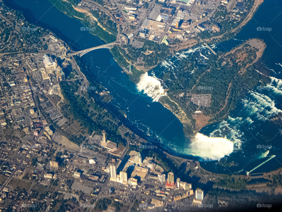 Aerial view of Niagara Falls
