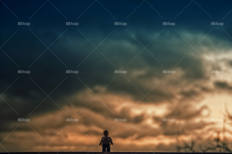 man standing sky blue by jmiguel