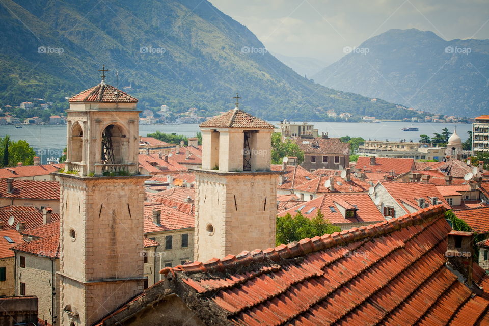 Kotor in Montenegro, view ffrom castle 