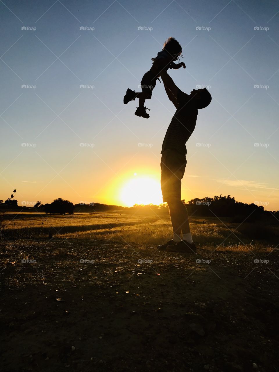 Daddy and me at sunset 