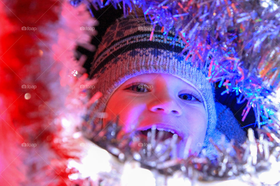 Artificial light at Christmas night